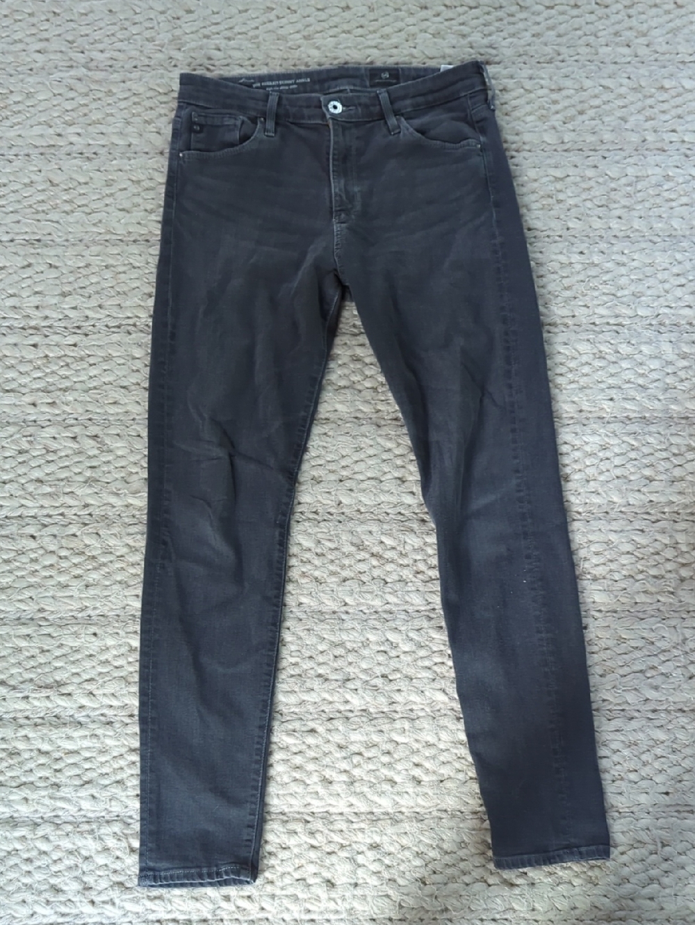 AG Adriano Goldschmied Men's Skinny Jeans in Charcoal Black